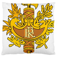 French Republic Diplomatic Emblem Large Cushion Case (one Side) by abbeyz71