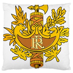 French Republic Diplomatic Emblem Large Flano Cushion Case (two Sides) by abbeyz71