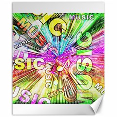 Music Abstract Sound Colorful Canvas 16  X 20 