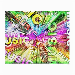 Music Abstract Sound Colorful Small Glasses Cloth (2 Sides) by Mariart