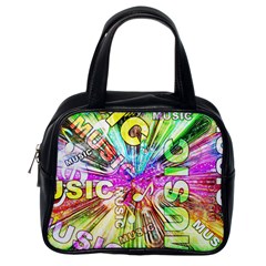 Music Abstract Sound Colorful Classic Handbag (one Side) by Mariart