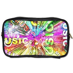 Music Abstract Sound Colorful Toiletries Bag (two Sides)