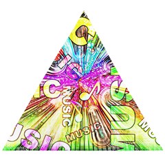 Music Abstract Sound Colorful Wooden Puzzle Triangle by Mariart