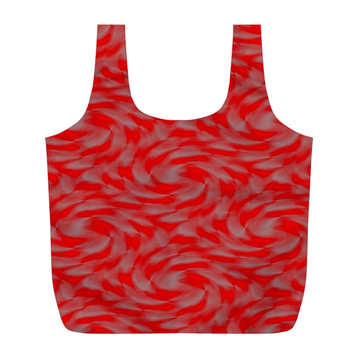 Background Abstraction Red Gray Full Print Recycle Bag (L)