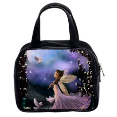 Little Fairy With Dove Classic Handbag (two Sides) by FantasyWorld7