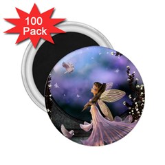 Little Fairy With Dove 2 25  Magnets (100 Pack)  by FantasyWorld7