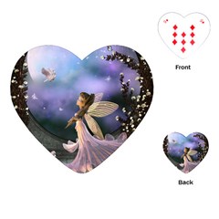 Little Fairy With Dove Playing Cards Single Design (heart) by FantasyWorld7