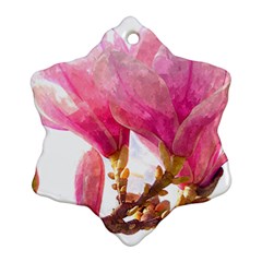 Magnolia Roze Aquarel Watercolor Ornament (snowflake) by picsaspassion