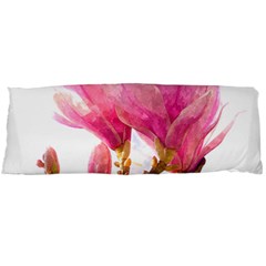 Magnolia Roze Aquarel Watercolor Body Pillow Case (dakimakura) by picsaspassion