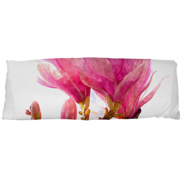 Magnolia Roze aquarel watercolor Body Pillow Case Dakimakura (Two Sides)