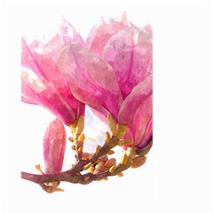 Magnolia Roze Aquarel Watercolor Large Garden Flag (two Sides) by picsaspassion