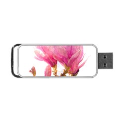 Magnolia Roze Aquarel Watercolor Portable Usb Flash (one Side) by picsaspassion