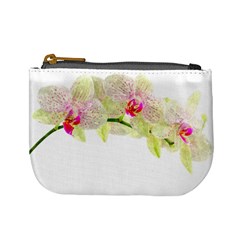 Phalenopsis Orchid White Lilac Watercolor Aquarel Mini Coin Purse by picsaspassion