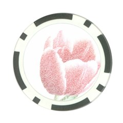 Tulip Red White Pencil Drawing Poker Chip Card Guard (10 Pack) by picsaspassion