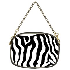 Wild Zebra Pattern Black And White Chain Purse (two Sides) by picsaspassion