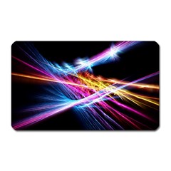 Colorful Neon Art Light Rays, Rainbow Colors Magnet (rectangular) by picsaspassion