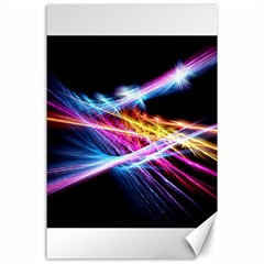 Colorful Neon Art Light Rays, Rainbow Colors Canvas 24  X 36  by picsaspassion