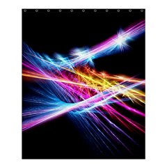 Colorful Neon Art Light Rays, Rainbow Colors Shower Curtain 60  X 72  (medium)  by picsaspassion