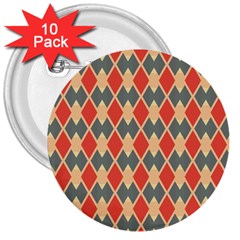 Illustrations Triangle 3  Buttons (10 Pack) 