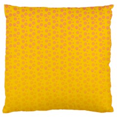 Background Polka Yellow Large Flano Cushion Case (one Side)
