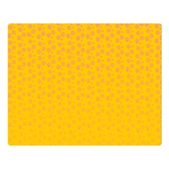 Background Polka Yellow Double Sided Flano Blanket (large) 