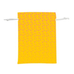 Background Polka Yellow Lightweight Drawstring Pouch (l) by HermanTelo