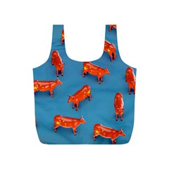 Illustrations Cow Agriculture Livestock Full Print Recycle Bag (s)