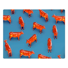 Illustrations Cow Agriculture Livestock Double Sided Flano Blanket (large) 