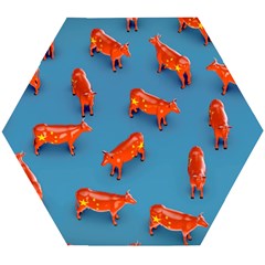 Illustrations Cow Agriculture Livestock Wooden Puzzle Hexagon by HermanTelo