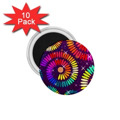 Abstract Background Spiral Colorful 1 75  Magnets (10 Pack) 