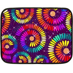 Abstract Background Spiral Colorful Fleece Blanket (mini) by HermanTelo