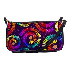 Abstract Background Spiral Colorful Shoulder Clutch Bag by HermanTelo