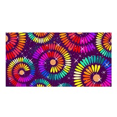Abstract Background Spiral Colorful Satin Shawl