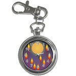 Night Moon Flora Background Key Chain Watches Front