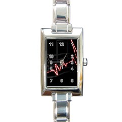 Music Wallpaper Heartbeat Melody Rectangle Italian Charm Watch