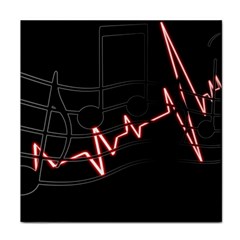 Music Wallpaper Heartbeat Melody Tile Coaster