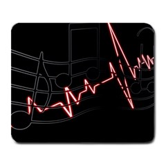 Music Wallpaper Heartbeat Melody Large Mousepads