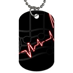 Music Wallpaper Heartbeat Melody Dog Tag (One Side)