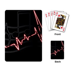 Music Wallpaper Heartbeat Melody Playing Cards Single Design (Rectangle)