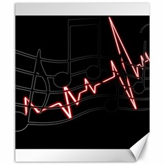 Music Wallpaper Heartbeat Melody Canvas 20  X 24  by HermanTelo