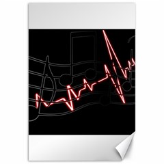 Music Wallpaper Heartbeat Melody Canvas 20  X 30  by HermanTelo