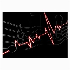 Music Wallpaper Heartbeat Melody Large Glasses Cloth