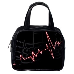 Music Wallpaper Heartbeat Melody Classic Handbag (One Side)