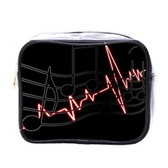 Music Wallpaper Heartbeat Melody Mini Toiletries Bag (One Side)