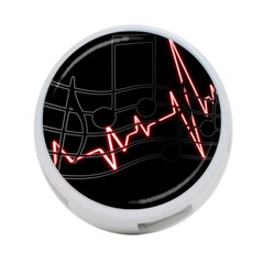Music Wallpaper Heartbeat Melody 4-Port USB Hub (Two Sides)