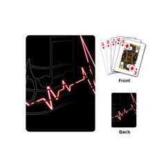 Music Wallpaper Heartbeat Melody Playing Cards Single Design (Mini)