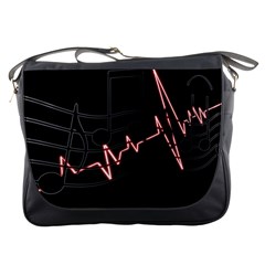 Music Wallpaper Heartbeat Melody Messenger Bag
