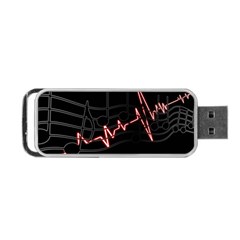 Music Wallpaper Heartbeat Melody Portable Usb Flash (one Side) by HermanTelo