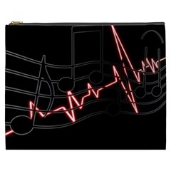 Music Wallpaper Heartbeat Melody Cosmetic Bag (XXXL)