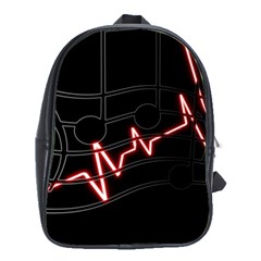 Music Wallpaper Heartbeat Melody School Bag (XL)
